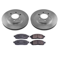 Front Brake Rotors Ceramic Pads 6 Stud 4 Wheel Drive for Lincoln Mark LT 04-08