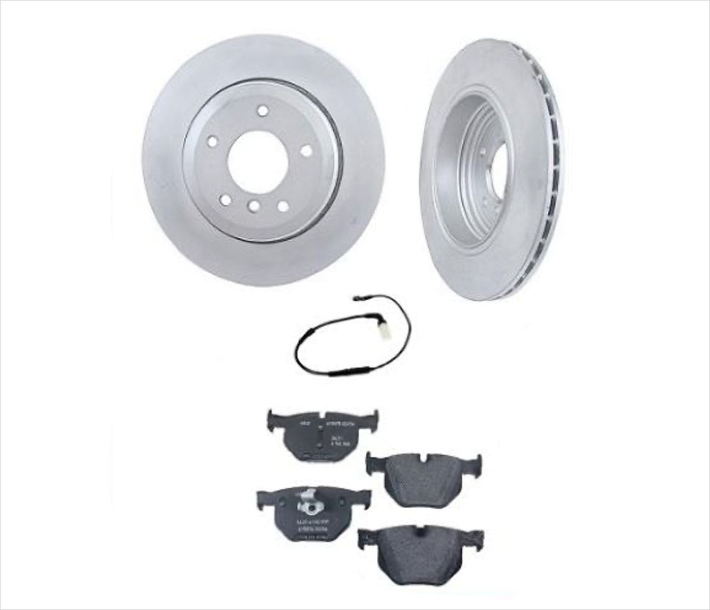 Fits For 09-10 535i xDrive AWD Rear Brake Rotors & Ceramic Pads With Sensor