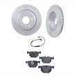 Fits For 09-10 535i xDrive AWD Rear Brake Rotors & Ceramic Pads With Sensor