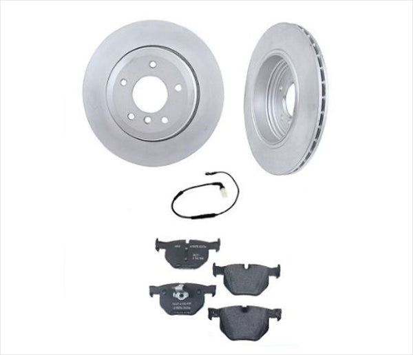 Fits For 09-10 535i xDrive AWD Rear Brake Rotors & Ceramic Pads With Sensor