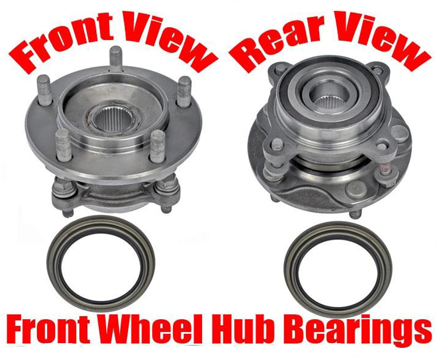 Front Left Right Wheel Hub Bearings for Toyota Tundra 07-18 4 Wheel Drive Only