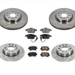 Front & Rear Brake Disc Rotors & Ceramic Pads for Audi A3 A3 Quattro 06-09