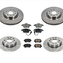 Front & Rear Brake Disc Rotors & Ceramic Pads for Audi A3 A3 Quattro 06-09