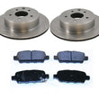 Juego de rotores de freno de disco trasero y pastillas de cerámica para Rogue y 350z 08-13 2003-2005