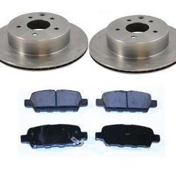 Juego de rotores de freno de disco trasero y pastillas de cerámica para Rogue y 350z 08-13 2003-2005