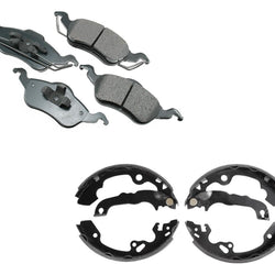 Compatible con juegos de zapatas de freno delanteras y traseras de cerámica para Ford Focus 2000-2004.