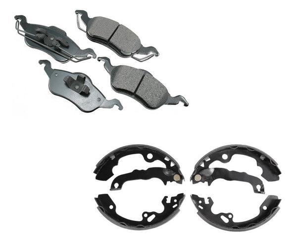 Compatible con juegos de zapatas de freno delanteras y traseras de cerámica para Ford Focus 2000-2004.