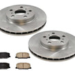 Front Brake Rotors & Ceramic Pads for Toyota Camry 2.0L Without ABS Brakes 88-91