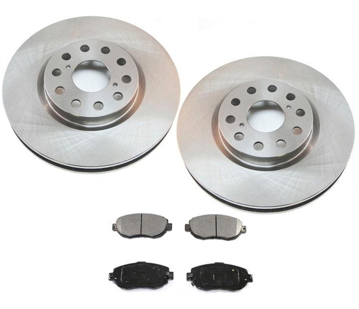 1994-1998 Supra Non Turbo (2) Front Brake Disc Rotor Rotors & Ceramic Pads