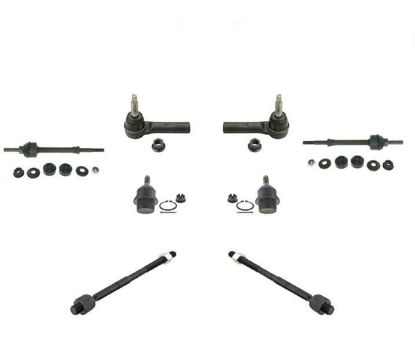 Fits For 05-10 Dodge Dakota 8 Pc Chassis Kit Ball Joints Tie Rods Sway Bar Links