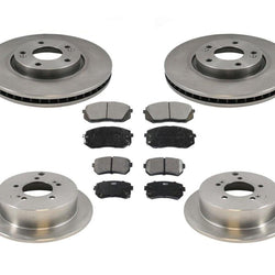 Para 11-15 Sportage AWD 4x4 solo pastillas de cerámica para rotores de freno de disco F y R