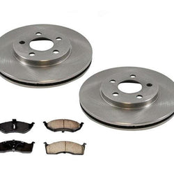 95-99 Neon 5 Lug Front Disc Brake Rotors & Ceramic Brake Pads 3Pc