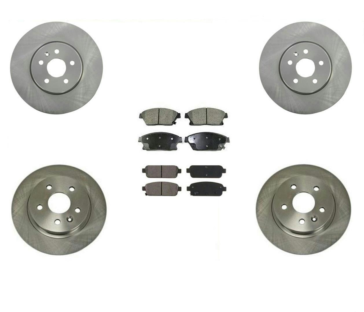 Fits For 13-2019 Buick Encore 1.4L Front & Rear Disc Brake Rotors & Ceramic Pads