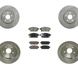 Fits For 13-2019 Buick Encore 1.4L Front & Rear Disc Brake Rotors & Ceramic Pads