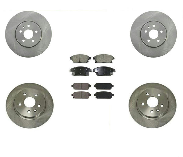 Fits For 13-2019 Buick Encore 1.4L Front & Rear Disc Brake Rotors & Ceramic Pads