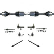 For 2005-10 Dodge Dakota 4 Wheel Drive Front CV Axle Ball Joints Tie Rods Links