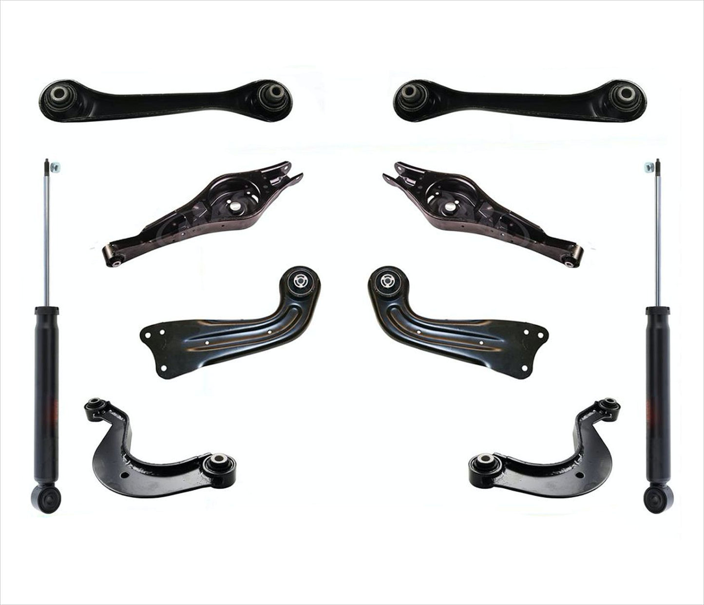 10 Pcs Kit Shocks Upper & Lower Control Arms For Volkswagen Jetta Passat GTI R32