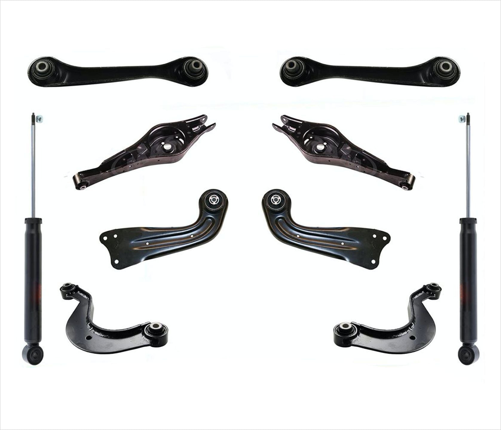 10 Pcs Kit Shocks Upper & Lower Control Arms For Volkswagen Jetta Passat GTI R32