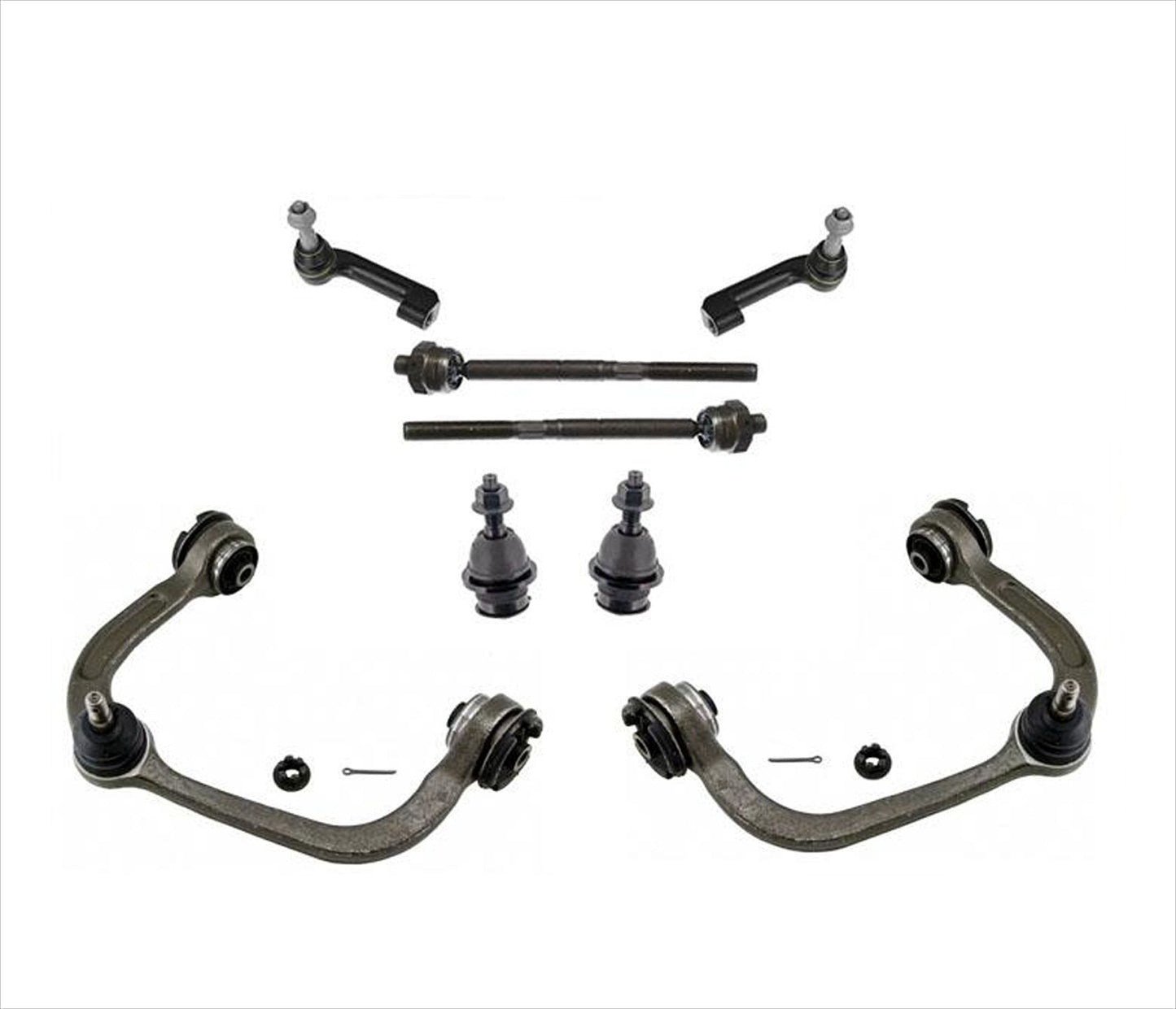 8Pc Chassis Kit for F150 09-16 Control Arms Tie Rods Bushings