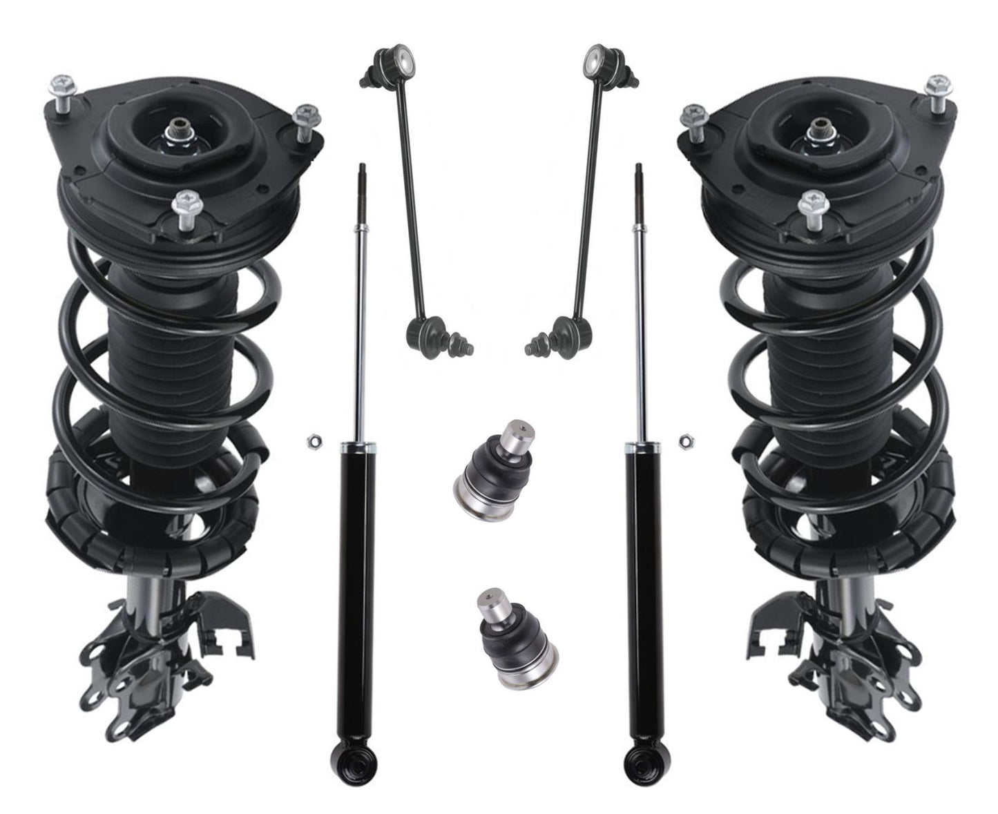 Front Complete Struts Rear Shocks Links Ball joints For Nissan 2009-2014 CUBE