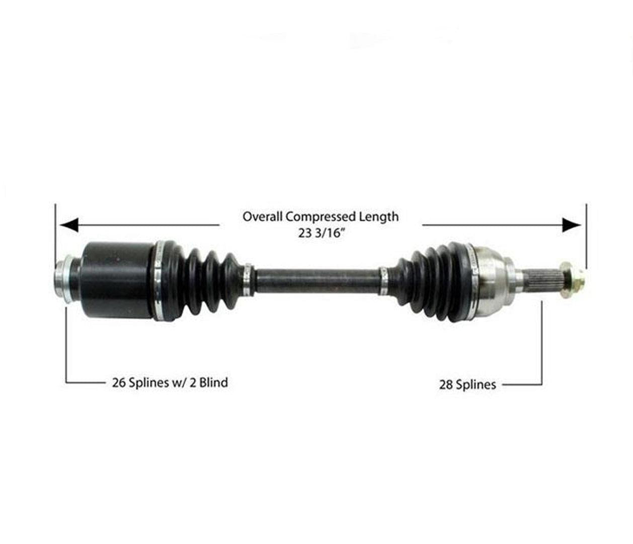 For MazdaSpeed 3 07-09 2.3L Manual trans Turbo Pass Side CV Drive Axle Shaft