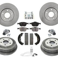 For 10-13 Ford Transit Front Rotors & Ceramic Brake Pads Drums & Brake Shoes 10p