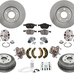 For 10-13 Ford Transit Rotors Ceramic Brake Pads Drums Shoes Hub Bearings 14pc