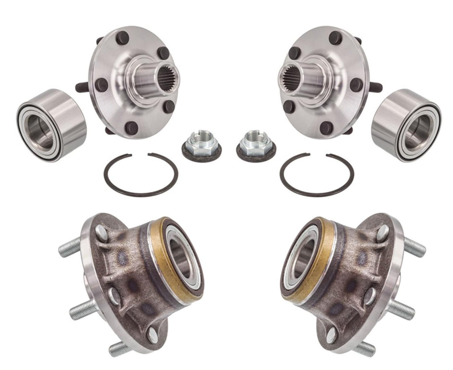 Frt Hub Bearing & Bearing Repair Kits + Rear Hub Bearings For 10-13 Ford Transit