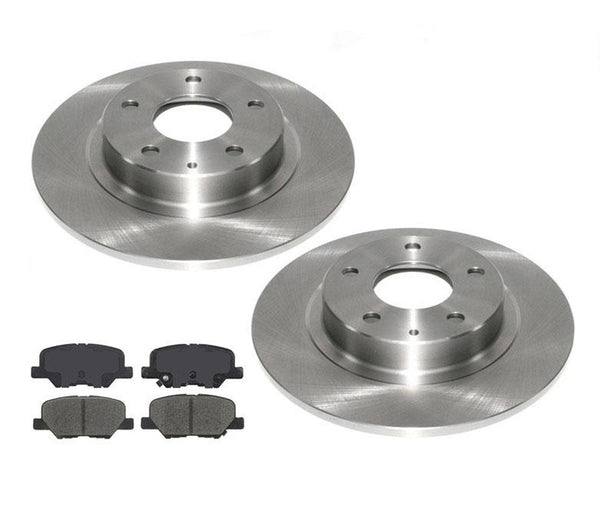For 2014-15 Mazda 6 2.5L REAR Brake Disc Rotors & Ceramic Brake Pads