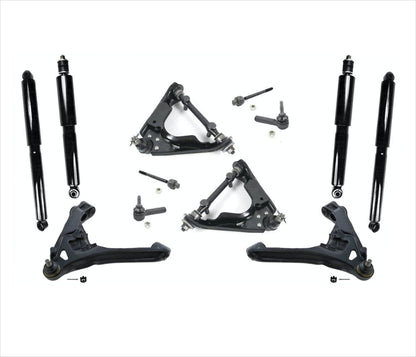 00-04 Durango Dakota 4WD Upper And Lower Control Arms Ball Joints Tie Rods 12Pc