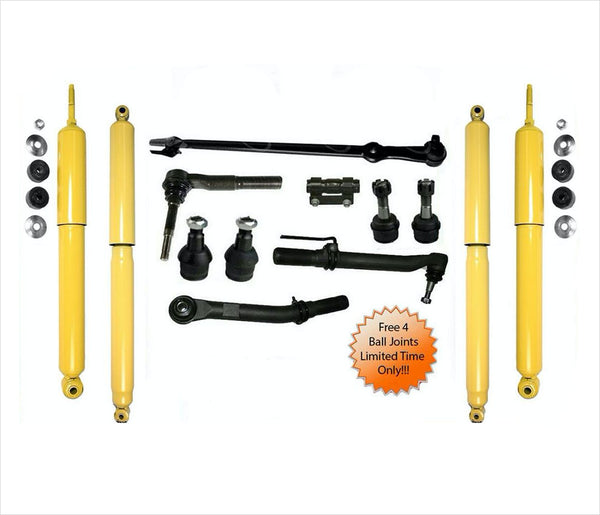 05-11 Ford F250 F350 Super Duty Monroe Shocks Front & Rear & 9 Pcs Chassis Kit