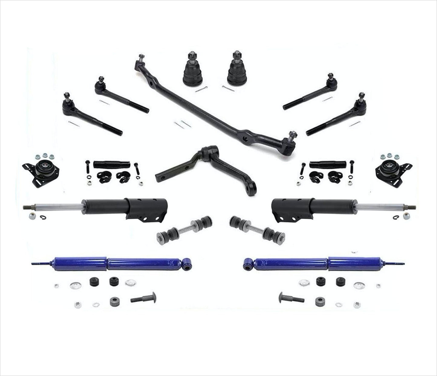 Camaro Rótula Barra de acoplamiento Brazo tensor Centro Enlace Puntales Rr Amortiguadores Montajes Kit de 18 piezas