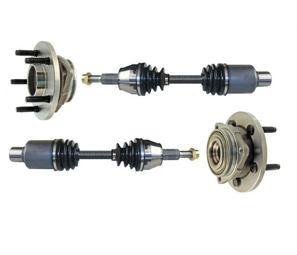 Frt Wheel Bearing Assembly CV Shafts For 05-10 Dakota 4x4 Rear ABS Only