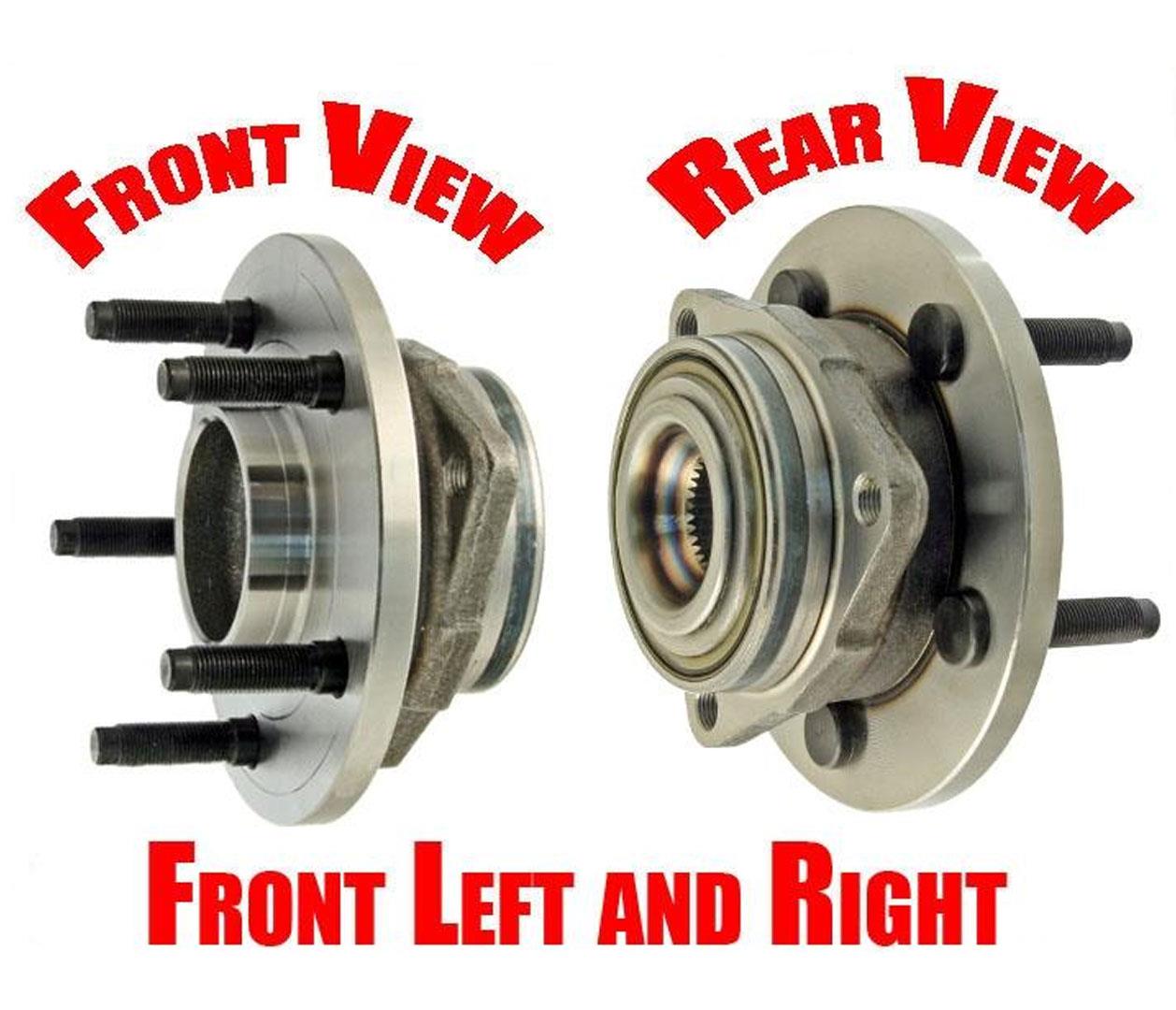 (2) FRONT Wheel Bearing and Hub Assembly For 05-10 Dakota 4x4 Rear ABS Only