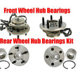 02-05 Explorer Mountaineer Front 100% New Hub & Rear Wheel Assembly 4 Pc