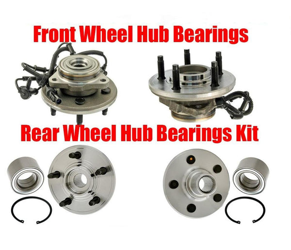 02-05 Explorer Mountaineer Front 100% New Hub & Rear Wheel Assembly 4 Pc