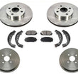 For 06-13 Toyota Yaris Brake Rotors & Ceramic Pads & Rear Drums & Brake Shoes