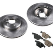 For 12-17 BMW 640i Full Cast Replacement Front Disc Brake Rotors & Brake Pads