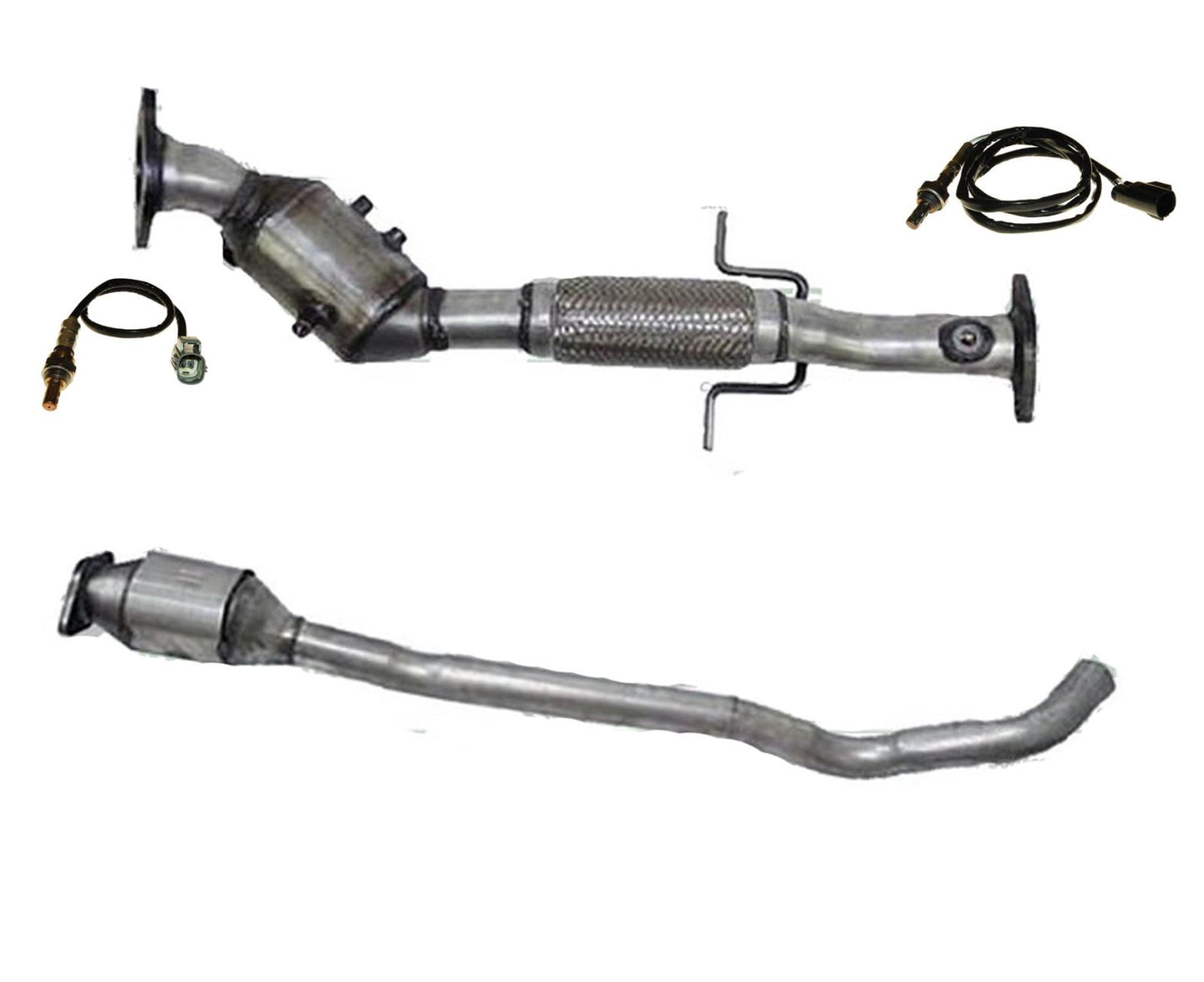 Para 10-13 Transit Connect 2.0 Flex Pipe F&amp;R Convertidor catalítico principal Sensores O2