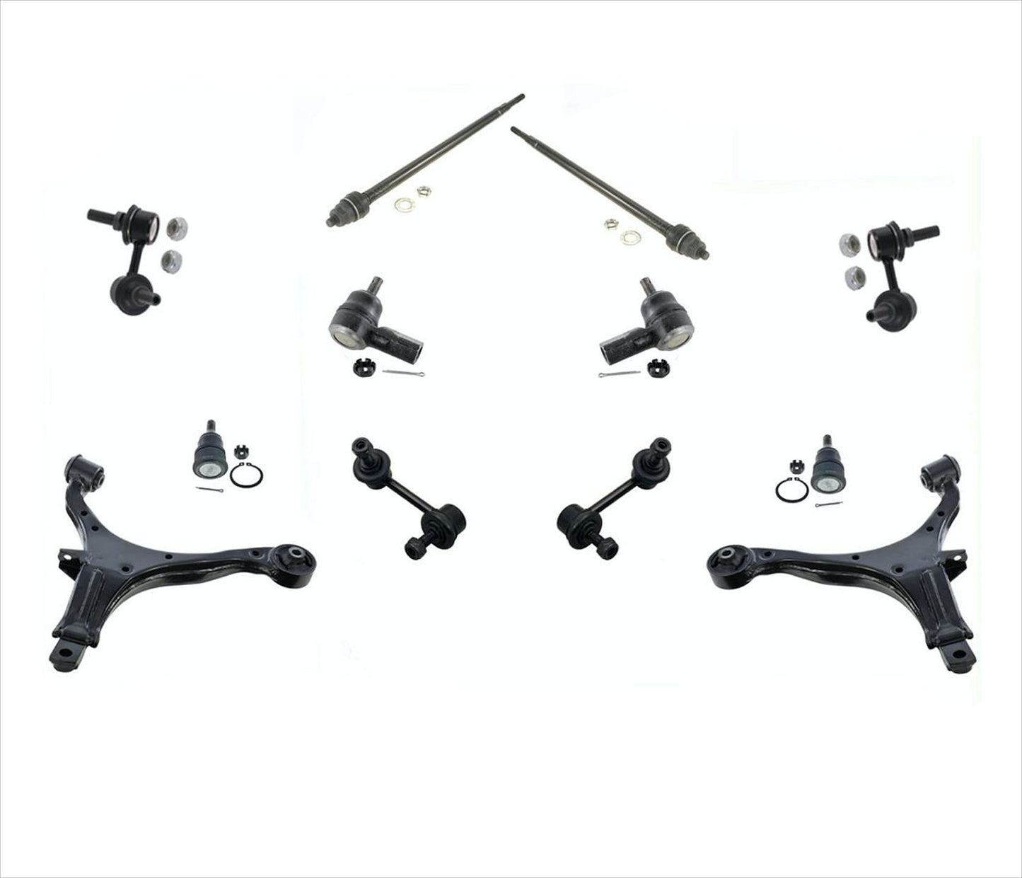 Front Lower Control Arm With Ball Joints Links & Tie Rods For 02-06 Honda CRV