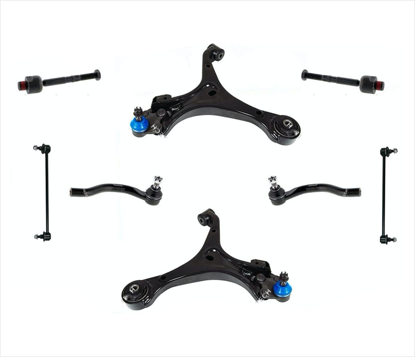 Brazos de control inferiores delanteros con kit de chasis BJs de 8 piezas para Honda Civic 2012-2015
