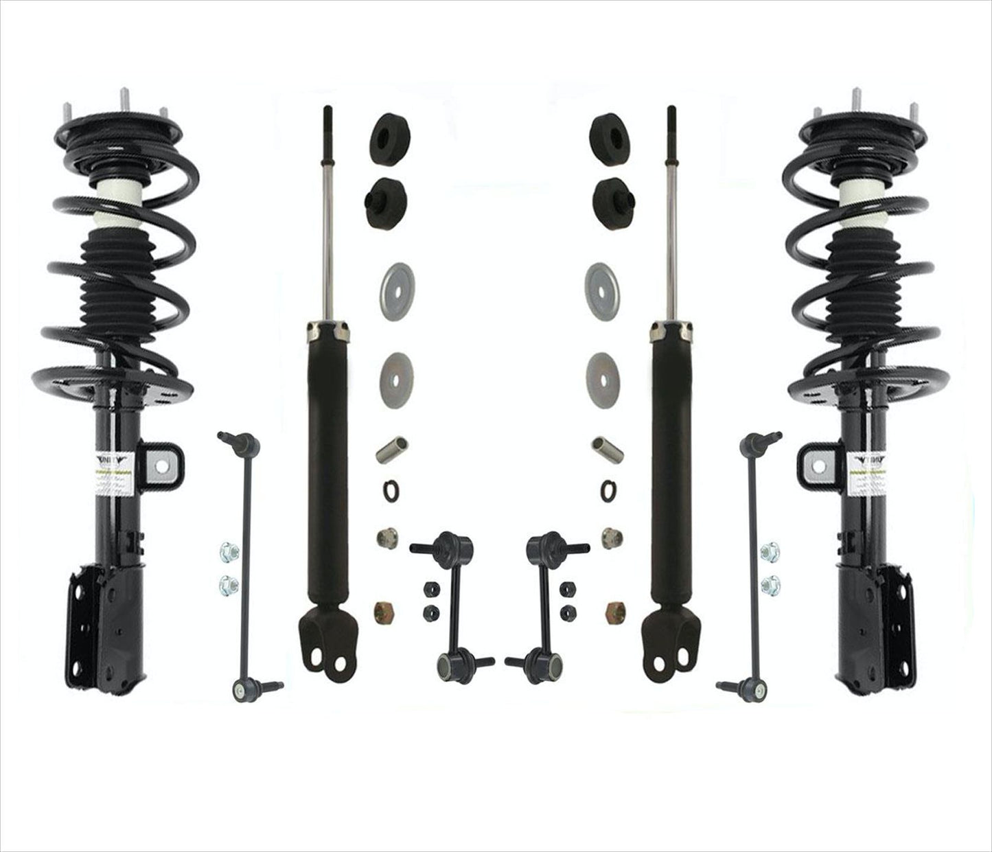 Front Struts Rear Shocks & Links For Ford Explorer 2013-2019 Front Wheel Drive