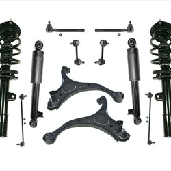 Front Struts Rear Shocks Lower Arms Links & Tie Rods fits 10-12 Hyundai Santa Fe