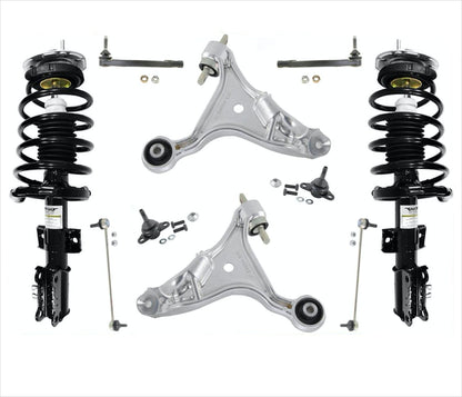 Front Complete Struts Lower Control Arm BJ Tie Rods & Links For Volvo S60 01-07