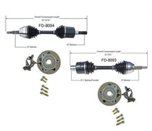 02-05 Explorer 4 Door Front CV Drive Axles & Hub and Wheel Bearings 100% Tested