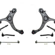 Frt Control Arms with Ball Joint Tie Rods Fits Hyundai Santa Fe Kia Sorento 8Pc