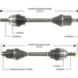 Front Left & Right CV Axle Driveshafts Fits 2003-05 Honda Civic Hybrid 1.3L Only