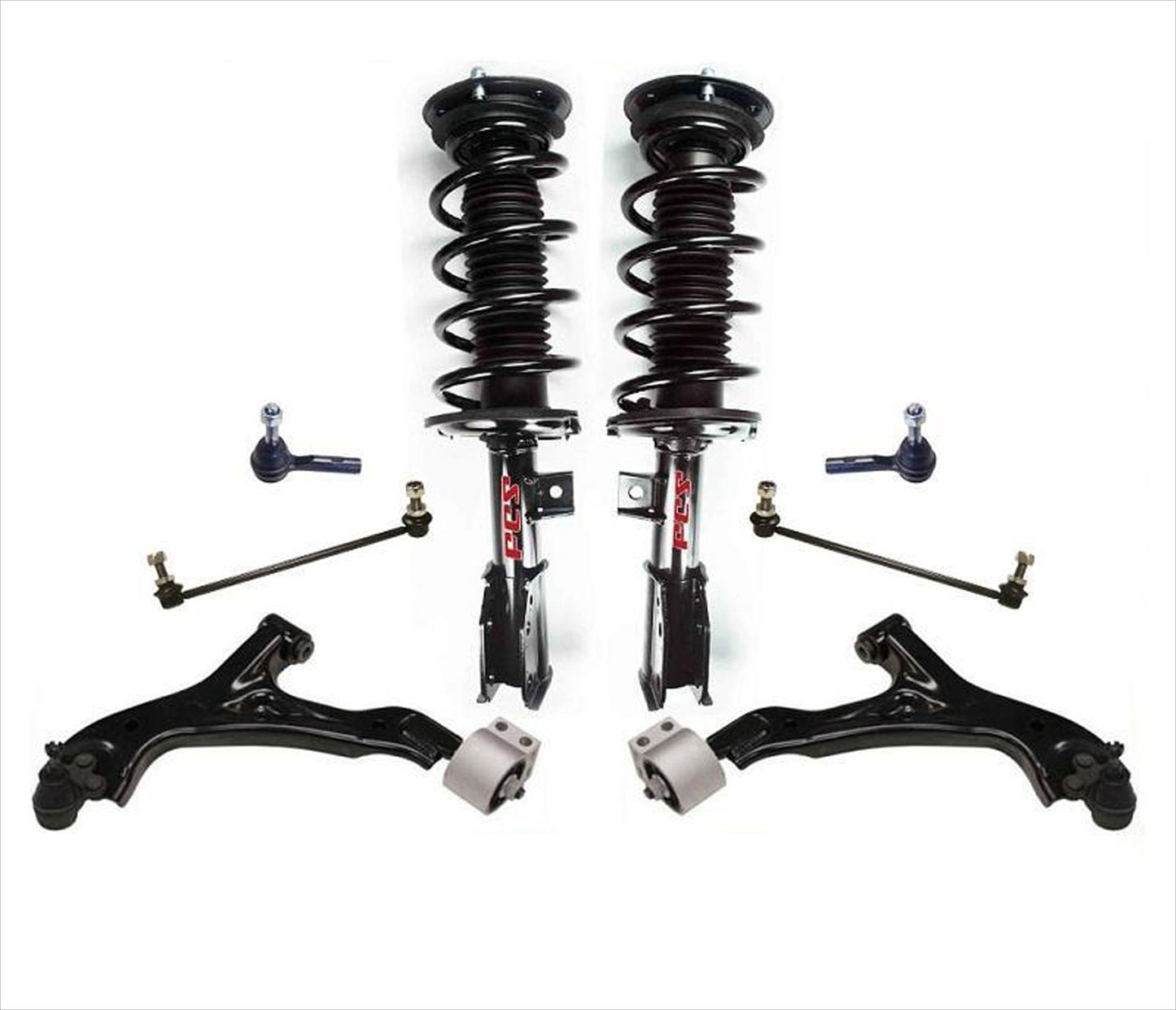 Brazos de control de oscilación de varillas de resorte helicoidal para Pontiac Torrent 07-09 3.4L 8 piezas