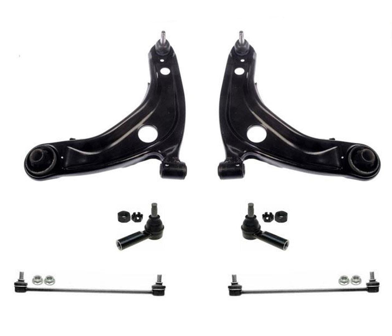 Fits Scion XD 2008-2014 Front Lower Control Arms W/ Ball Joint Links Tie Rods