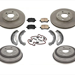 06-08 Chevy HHR 5 Lug Rotors With Rear Drums Front Rotors Brake Pads 7pc